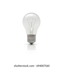 realistic bulb isolated on white background. vector illustration