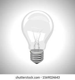 realistic bulb on white background design, realistic electricity design.