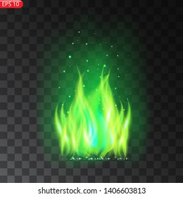 Realistic burning fire flames vector effect with transparency for design. Trail of fire.Burning flames translucent elements special Effect