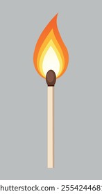 realistic burning lighter vector illustration