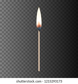 Realistic burning match