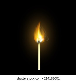 realistic burning match