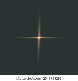 Realistic burst light. Bright shine and glare with sparkle. Galaxy and universe. Cosmic energy. Template and layout particle. 3D vector illustration isolated on black background