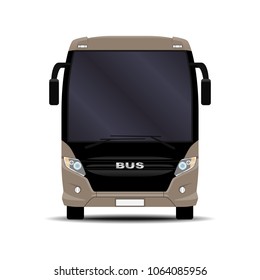 realistic bus. front view