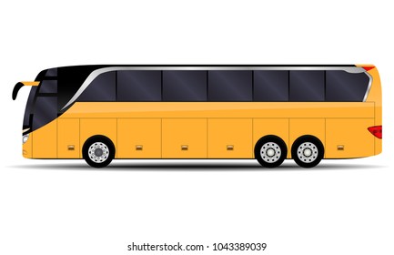 realistic bus. side view