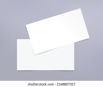 Realistic Business Card Blank Clean Mockup Template Presentation Office Corporate Identity Printable