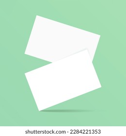 Realistic Business Card Isolated Vector Mockup Template
