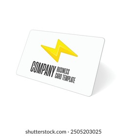 Realistic business card mockup with rounded corners. Branding Card template with shadows.