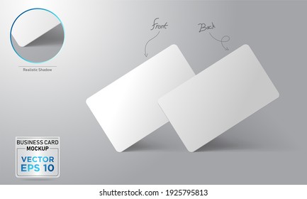 Plantilla de presentación de tarjetas de visita realista. Ilustración del vector