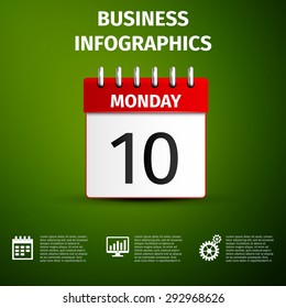 Realistic Business infographics icon. Vector Illustration