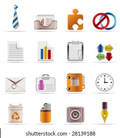 Realistic Business and Office Icons