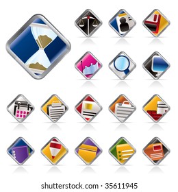 Realistic Business and office vector icon set