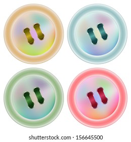 Realistic button icons for various design