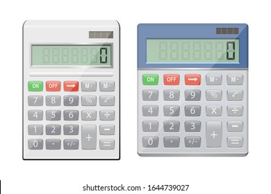 Realistic calculator vector design illustration isolated on white background