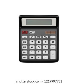 Realistic calculator in vector isolated on a white background.Calculator in vector.Vector illustration of the calculator.