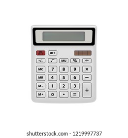 Realistic calculator in vector isolated on a white background.Calculator in vector.Vector illustration of the calculator.