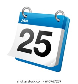 realistic calendar vector icon