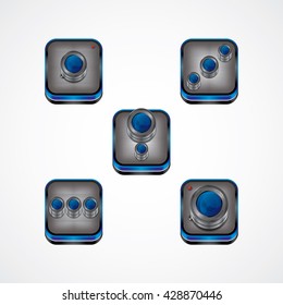 realistic camera photography media theme vector art illustration