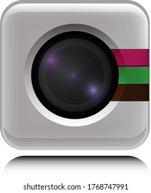 realistic camera video vector graphics