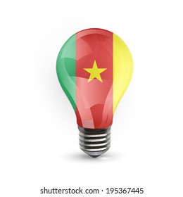 Realistic Cameroon bulb isolated over white. Vector design. 