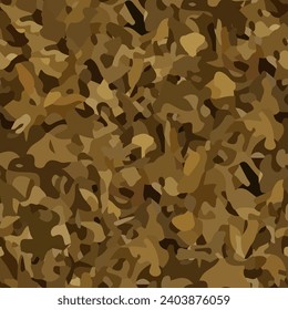 Realistic camouflage Seamless forest pattern. Branches and Oak leaves. Useable for hunting and wildlife photography purposes. Seamless vector illustra
