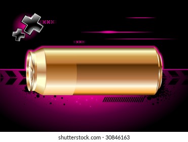 Realistic can somewhere in space