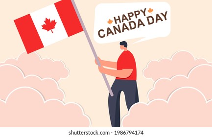 Vector de ilustración de día de canadá realista 