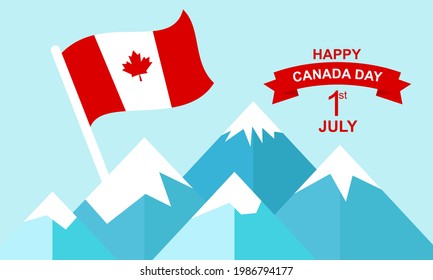 Realistic canada day illustration vector 