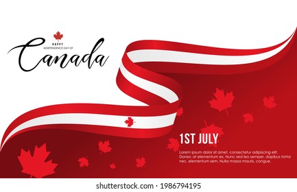 Realistic canada day illustration vector 