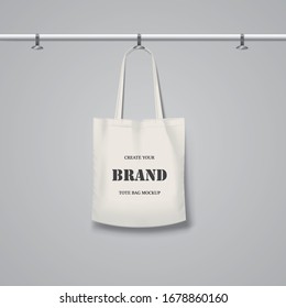 Realistic Canvas Tote bag mock up for branding.