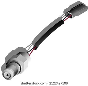 Realistic car brake pressure switch in brake system hydraulic circuit.