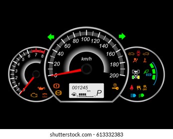 realistic car dashboard