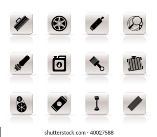 Realistic Car Parts and Services icons - Vector Icon Set 2