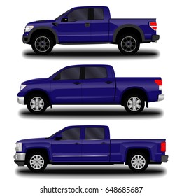 realistic car. Pickup set.
