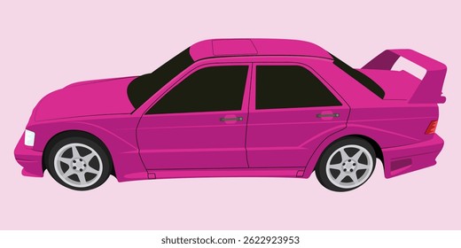 Realistic Car, Pickup and Vehicle Vector Illustration
