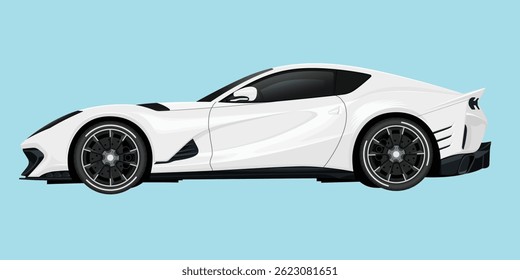 Realistic Car, Pickup and Vehicle Vector Illustration 