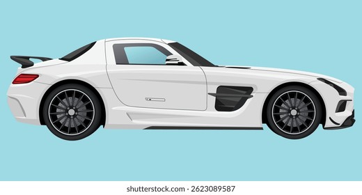 Realistic Car, Pickup and Vehicle Vector Illustration 