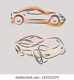 realistic car presentation collection vector