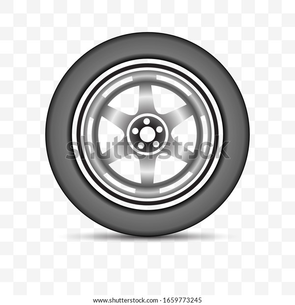 Realistic Car Rims Wheel Vector Illustration Stock Vector (Royalty Free ...