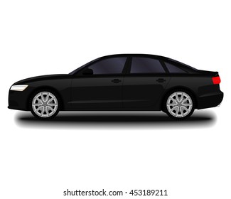 realistic car. sedan