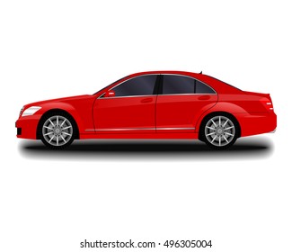 realistic car. sedan