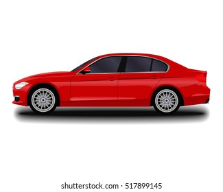 realistic car. sedan
