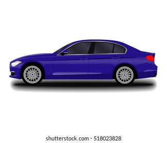 realistic car. sedan