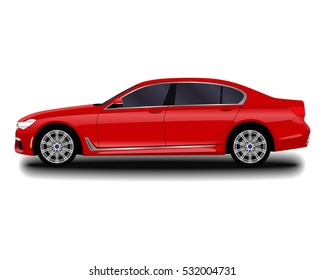 realistic car. sedan