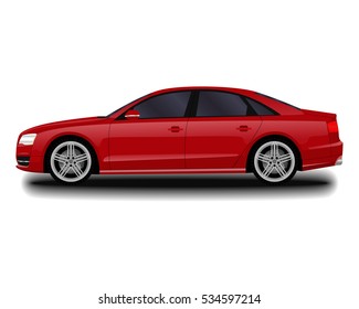 realistic car. sedan