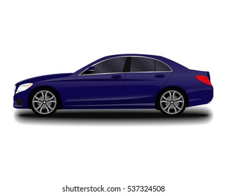 realistic car. sedan