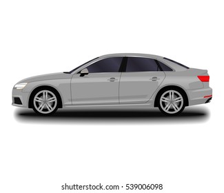 realistic car. sedan 