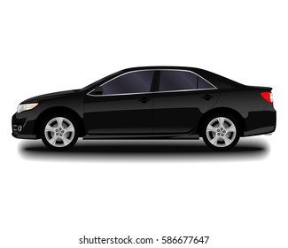 realistic car. sedan.