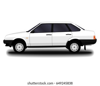 realistic car. sedan.