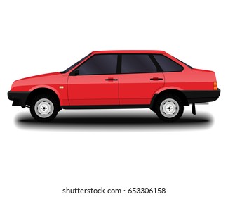 realistic car. sedan.
